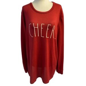 Rae Dunn Christmas Cheer Long Sleeve Shirt Size XL